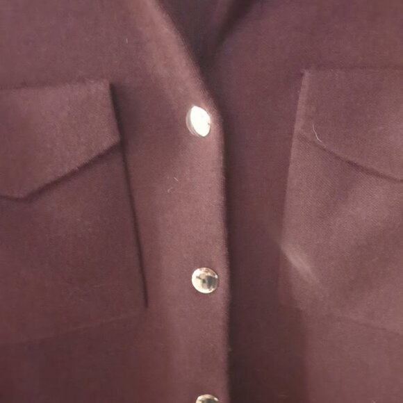 Talbots Merino Wool Snap Front Cardigan Sweater Coat NWT Sz LP Burgundy - Picture 3 of 6